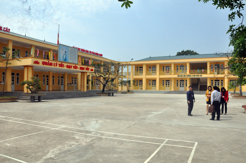 Trường Mầm non Quảng Thành được đầu tư khang trang từ nguồn vốn đầu tư công.