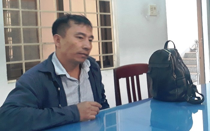 Đối tượng Nguyễn Văn Bình tại cơ quan điều tra. Nguồn VOV
