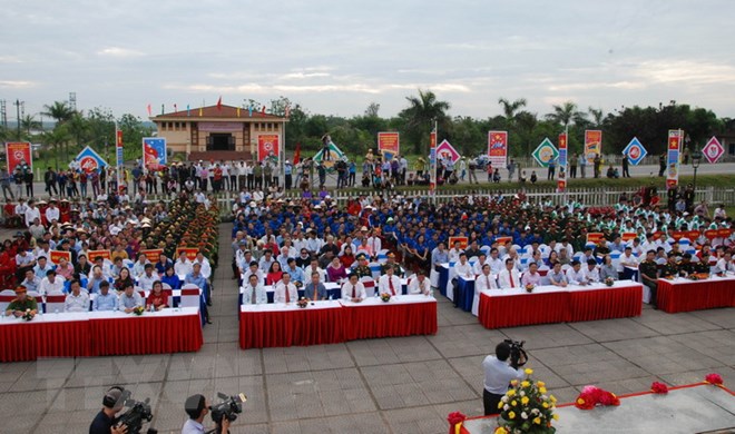 Quang cảnh buổi lễ. (Ảnh: Thanh Thủy/TTXVN)
