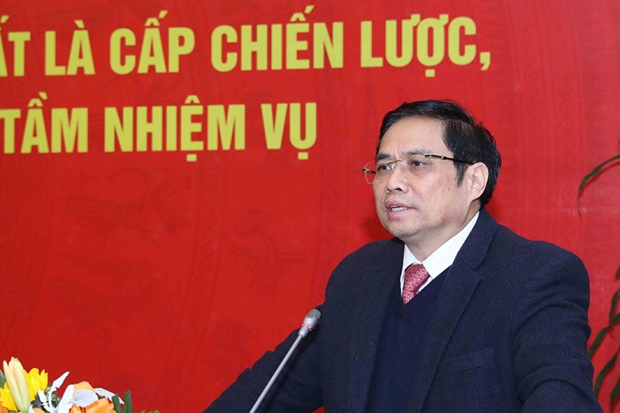 Đồng chí Phạm Minh Chính, Ủy viên Bộ Chính trị, Bí thư Trung ương Đảng, Trưởng Ban Tổ chức Trung ương. Ảnh TTXVN
