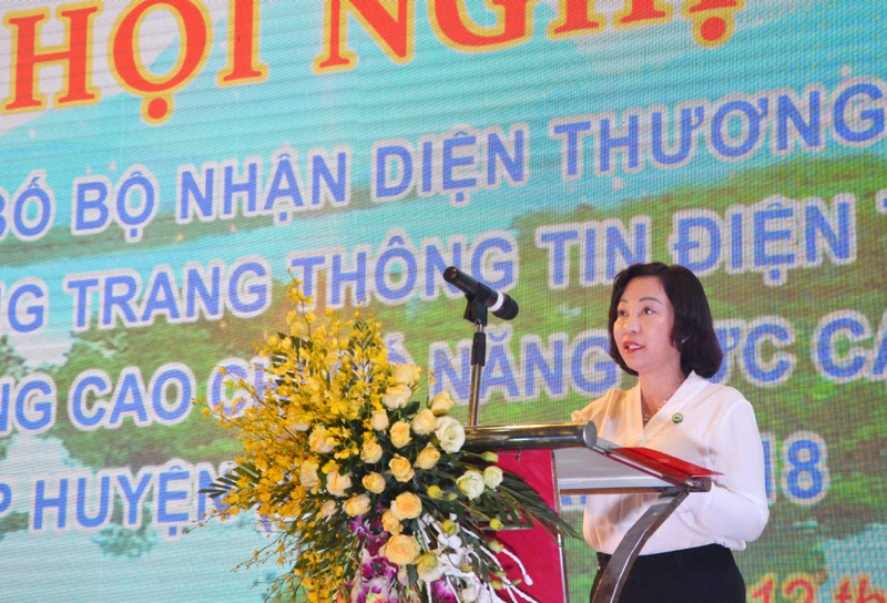 Đồng chí Vũ Thị Thu Thủy, Phó Chủ tịch UBND tỉnh phát biểu chỉ đạo tại hội nghị