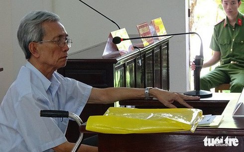 Bị cáo Nguyễn Khắc Thủy tại phiên tòa phúc thẩm.