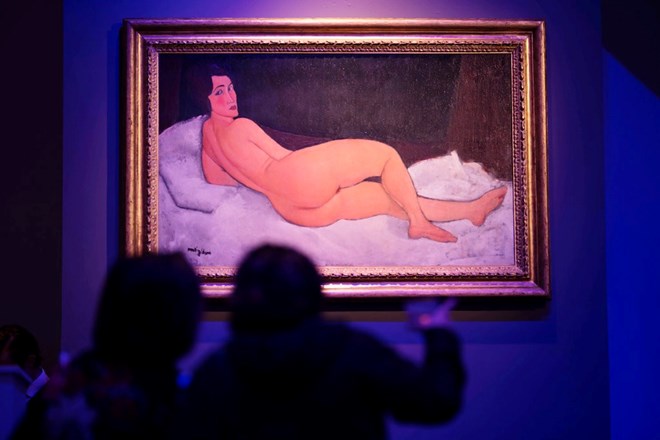 Bức tranh người đàn bà khỏa thân ’Nu couche (sur le cote gauche)’ của danh họa người Italy Amedeo Modigliani. (Nguồn: New York Times)
