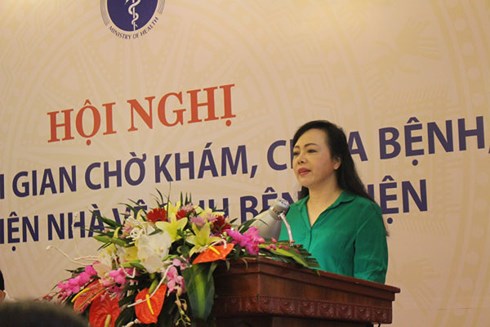 Bộ trưởng Bộ Y tế Nguyễn Thị Kim Tiến phát biểu tại hội nghị.