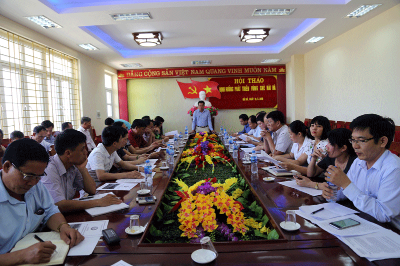 Quang cảnh hội thảo phát triển vùng chè huyện Hải Hà.