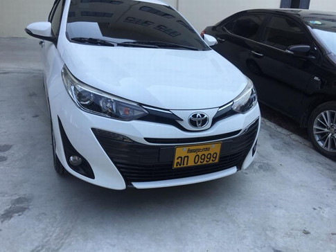 Chiếc Toyota Vios 2018 xuất hiện tại Quảng Ninh mang biển kiểm soát Lào