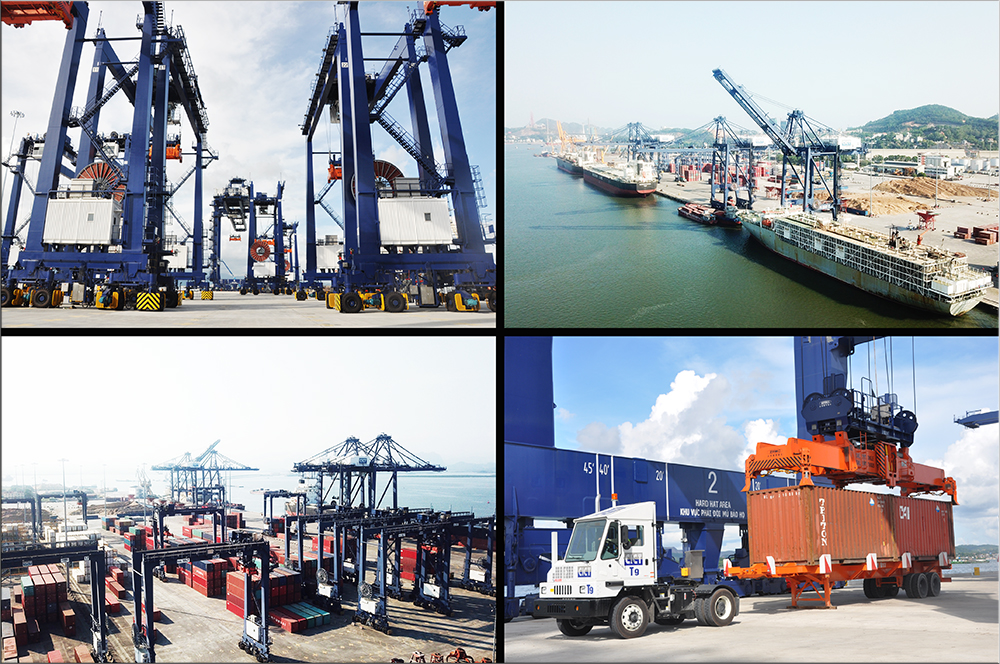 Container qua cảng Cái Lân do cảng là lựa chọn phù hợp đối với các tàu trên 5.000 Teus, trong khi các cảng của Hải Phòng trước đây chỉ có thể tiếp nhận tàu có sức chở dưới 1.500 Teus