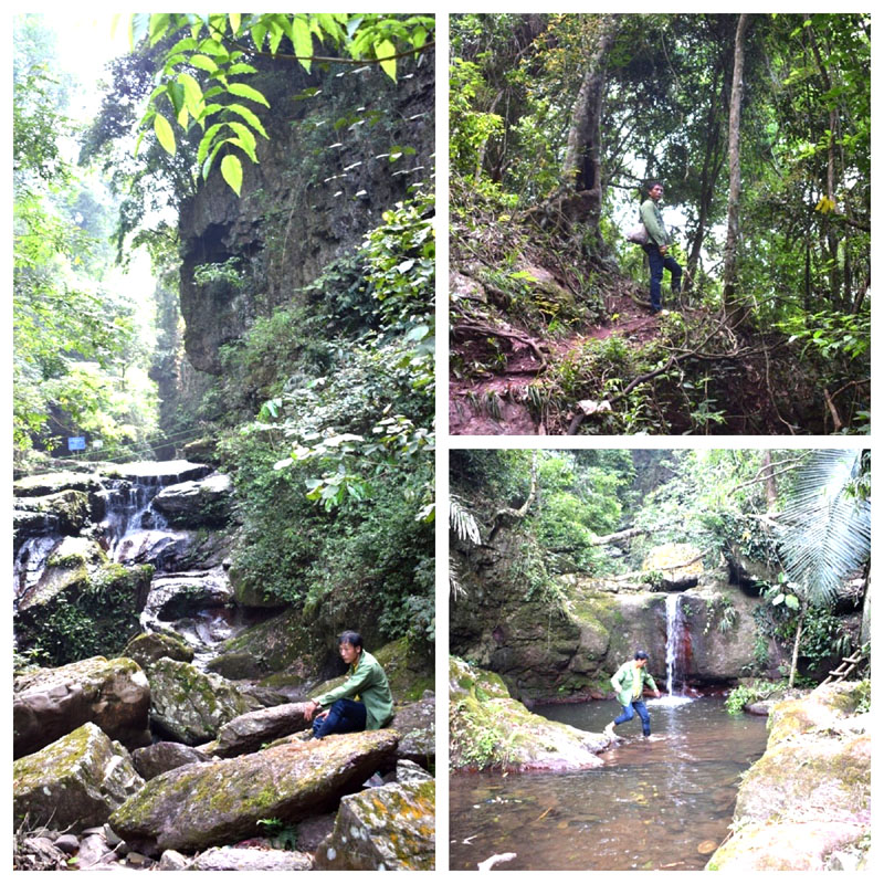 Đường đến hang Rồng phải qua khu rừng tự nhiên có 3 thác nước