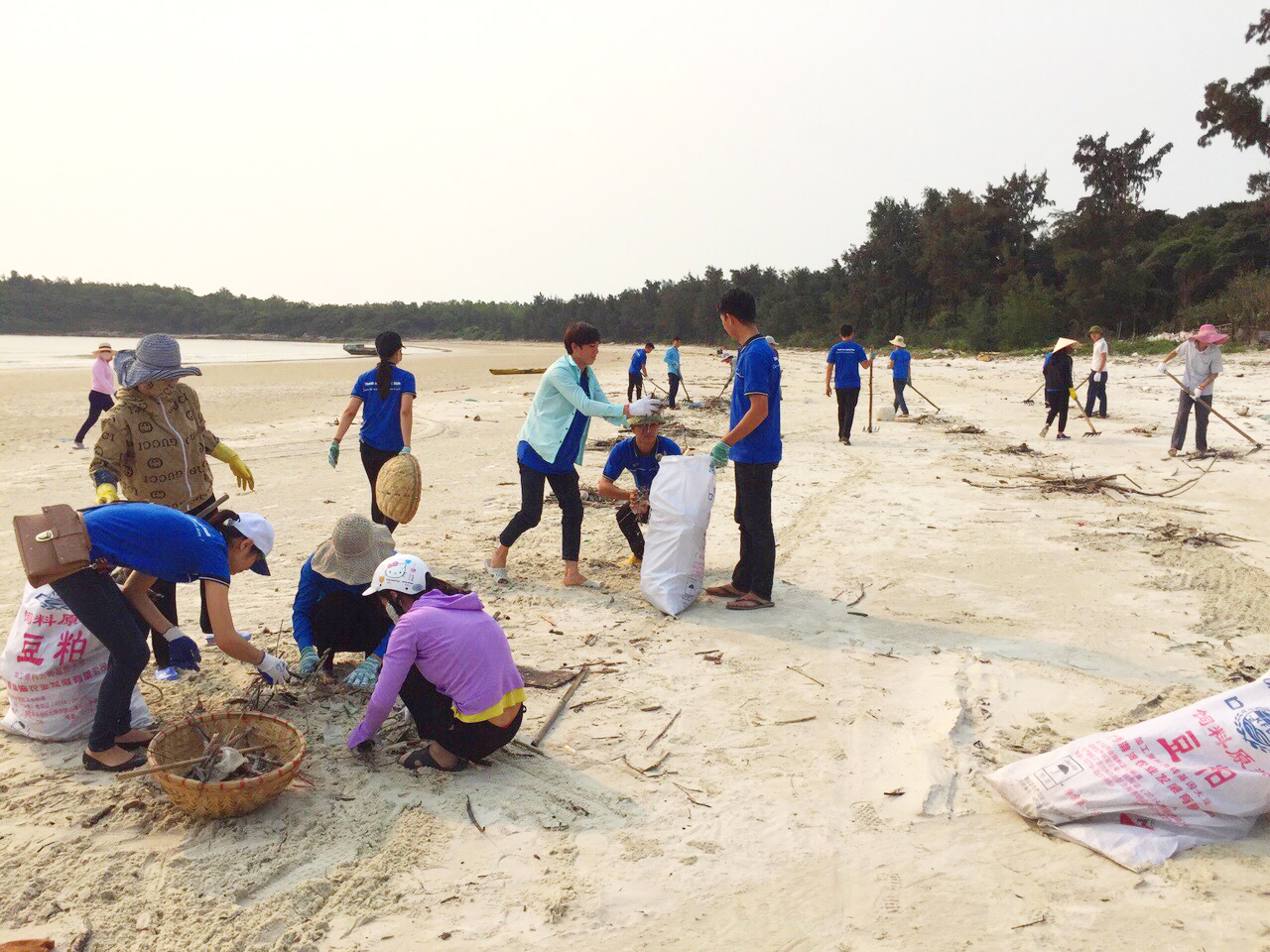 ĐVTN huyện Vân Đồn triển khai vệ sinh bãi biển Quan Lạn