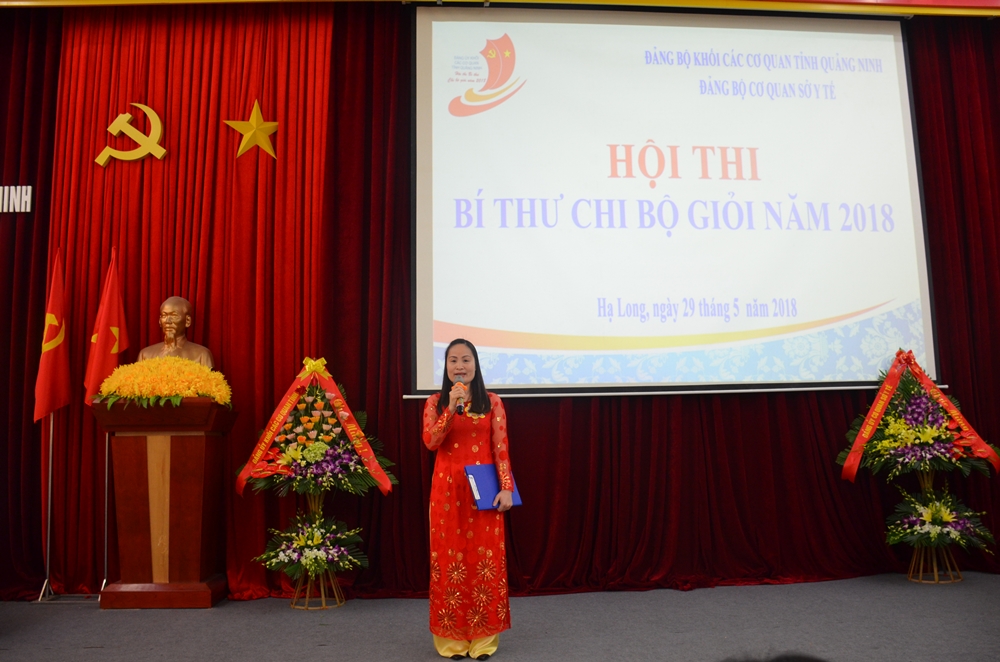 Phần thi của thí sinh Đinh Thị Lan Oanh, Phó Giám đốc Bệnh viện Sản Nhi Quảng Ninh