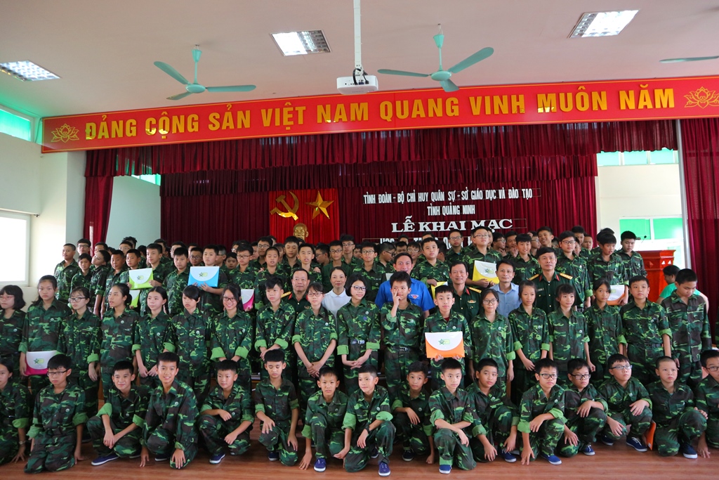 Học hè trong quân đội đợt 1 thu hút 154 các em học sinh tham gia