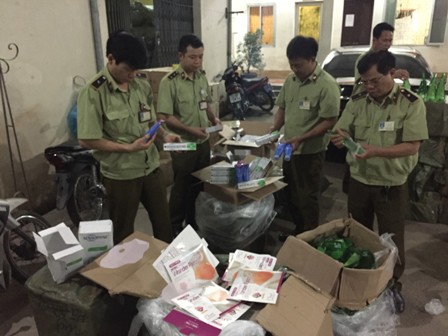 Lô hàng kem đánh răng bị tịch thu. Ảnh: Nguồn Ban Chỉ đạo 389 Quốc gia.