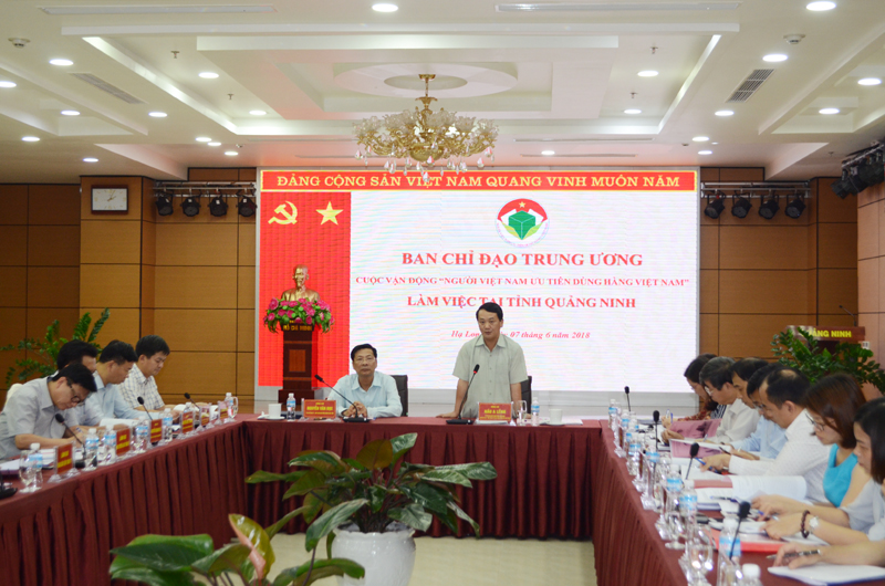 Hầu A Lềnh, Ủy viên Trung ương Đảng, Phó Chủ tịch-Tổng Thư ký Ủy ban Trung ương MTTQ Việt Nam phát biểu kết luận buổi làm việc