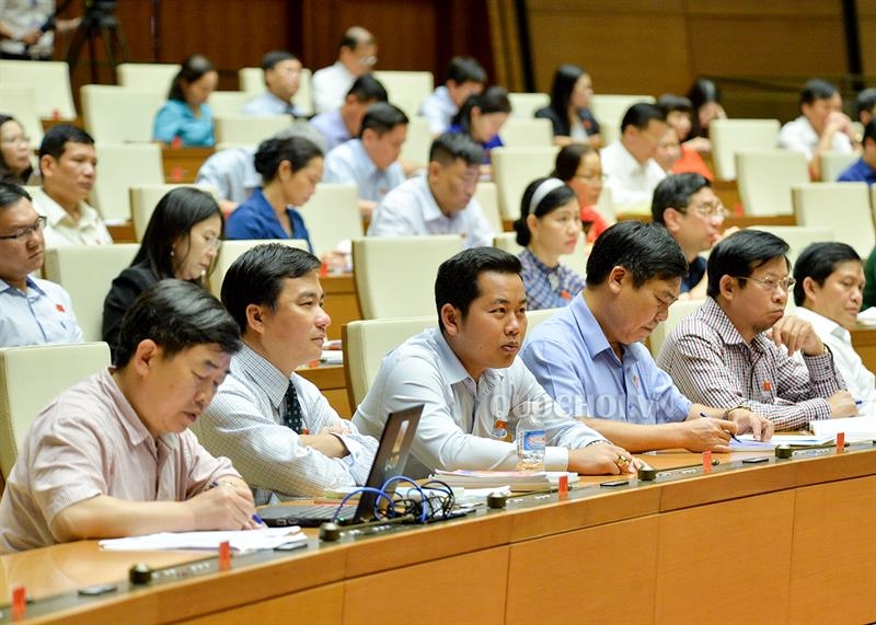 Các đại biểu Quốc hội trong phiên thảo luận chiều 12-6. Ảnh: Quochoi.vn.