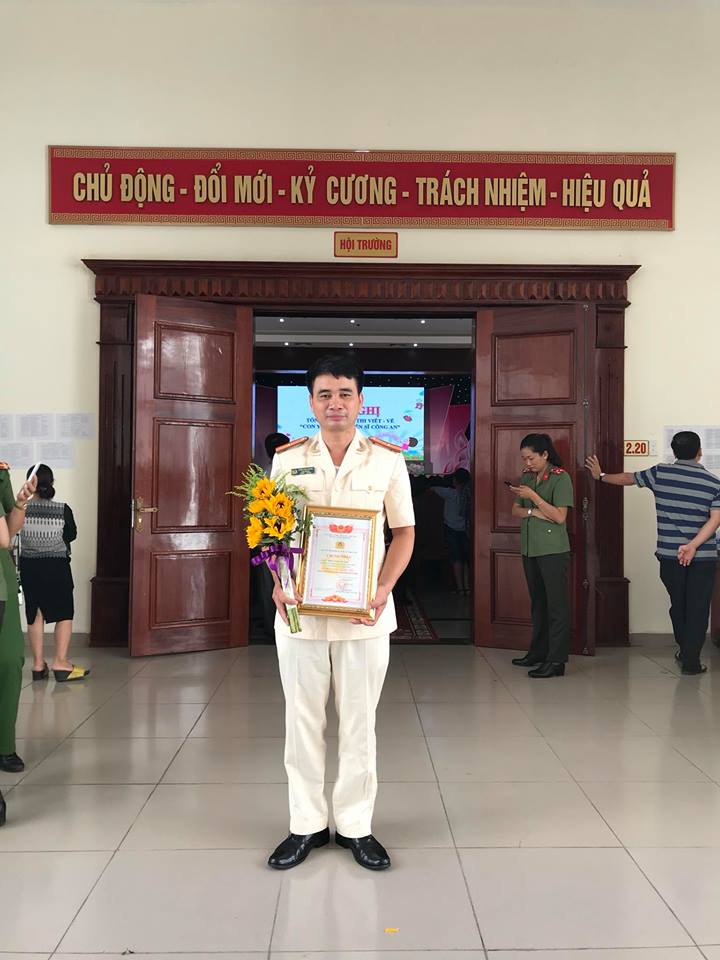 Thiếu tá Trần Cao Cường. Ảnh: Cảnh sát Phòng cháy chữa cháy tỉnh QN