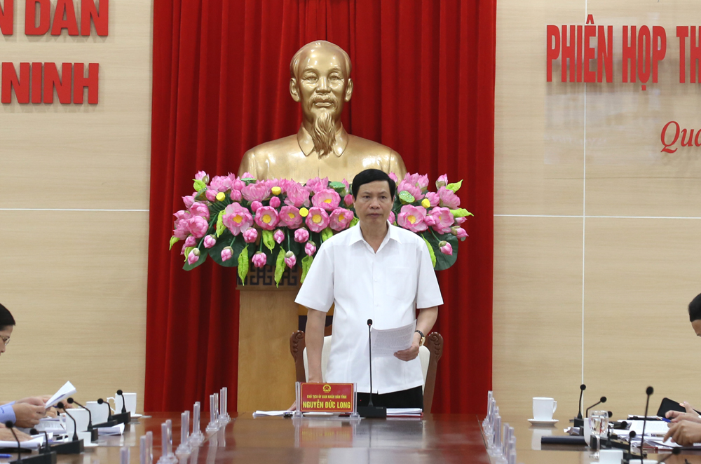Đồng chí Nguyễn Đức Long, Phó Bí thư Tỉnh ủy, Chủ tịch UBND tỉnh chủ trì phiên họp.