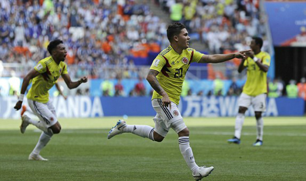 Colombia đã chơi cầu toàn sau bàn thắng của Quintero. Ảnh: FIFA.