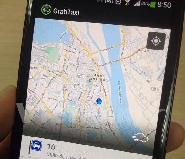 Ứng dụng gọi xe Grab Taxi. (Nguồn: Vietnam+)