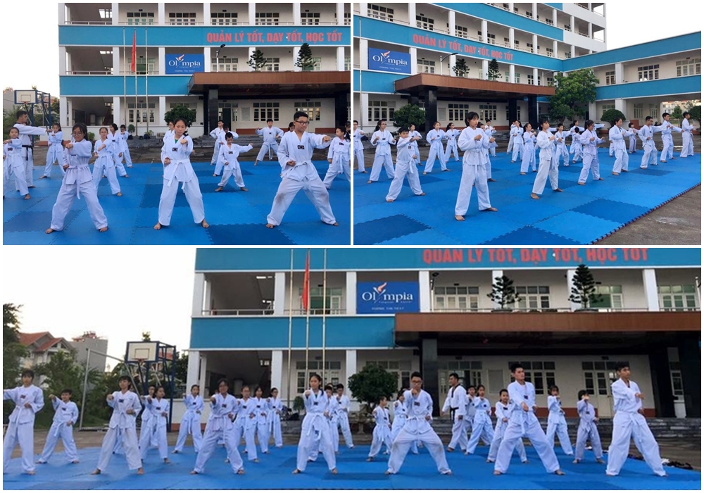 CLB Võ karatedo do trường THPT Lê Thành Tông (TP Hạ Long) tổ chức trong dịp hè 2018