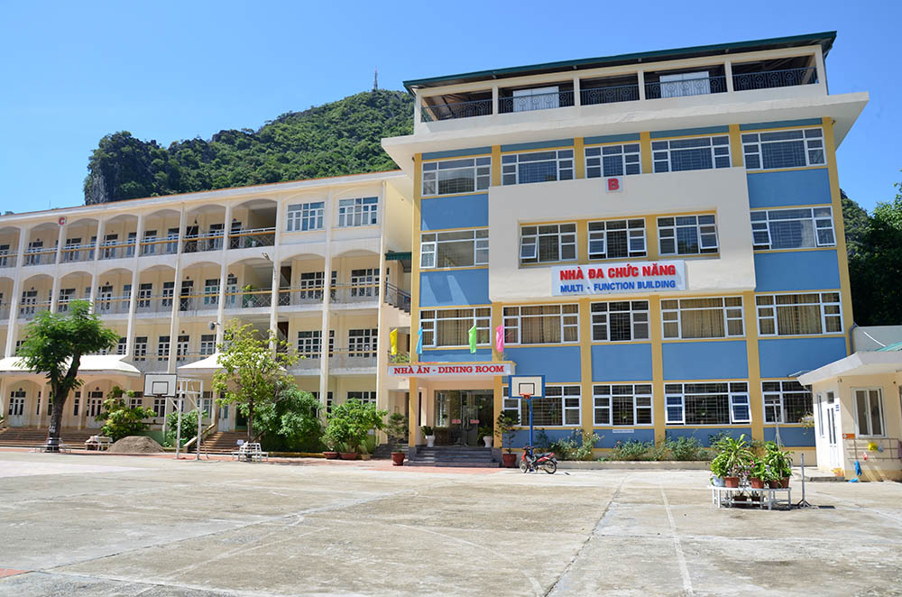 Khu nhà đa năng của Trường TH-THCS-THPT Văn Lang mới được đầu tư xây dựng trong năm học 2017-2018