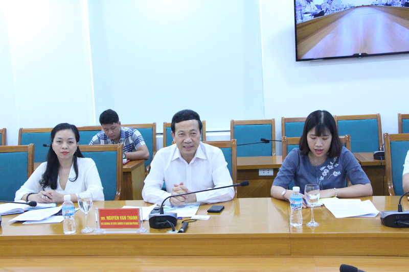 Đồng chí Nguyễn Văn Thành, Phó Chủ tịch UBND tỉnh  phát biểu tại buổi làm việc