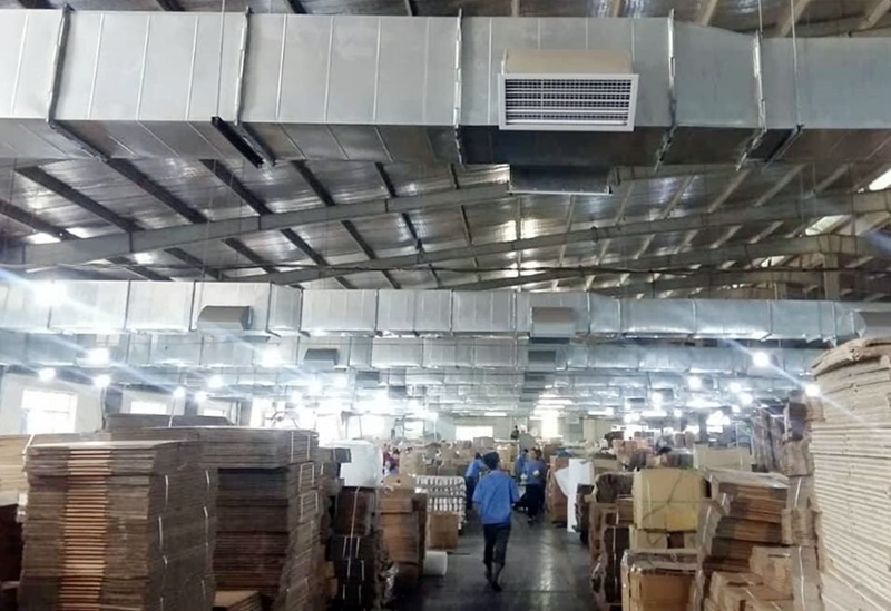 Hệ thống điều hòa nhiều độ tại Phân xưởng đóng ngói Công ty TNHH MTV Nến Nghệ thuật AIDI Việt Nam (KCN Cái Lân, TP Hạ Long)