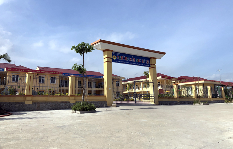 Trường Mầm non xã Lê Lợi, huyện Hoành Bồ được đưa vào sử dụng từ tháng 5/2018
