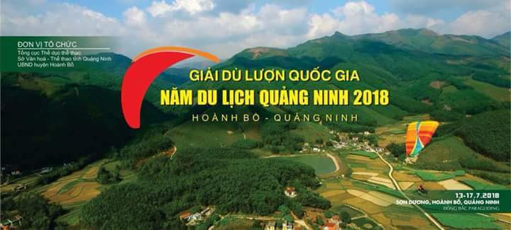 Giải Dù lượn Năm Du lịch Quốc gia 2018 Hạ Long Quảng Ninh diễn ra từ ngày 13/7 đến 17/7.