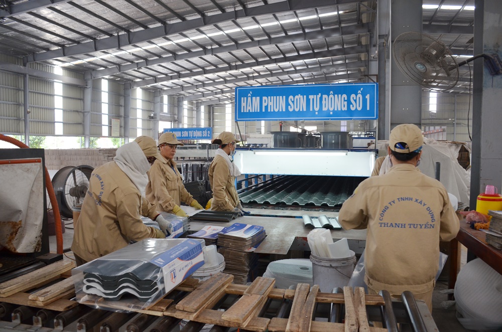 hà máy sản xuất gạch không nung thuộc Công ty CP Thanh Tuyền Group (TX Đông Triều) l