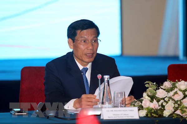 Bộ trưởng Bộ Văn hóa, Thể thao và Du lịch Nguyễn Ngọc Thiện. (Ảnh: TTXVN)
