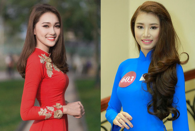 Thí sinh Ngọc Nữ (trái) và Minh Hương đã dừng thi Hoa hậu Việt Nam 2018. Ảnh: TL