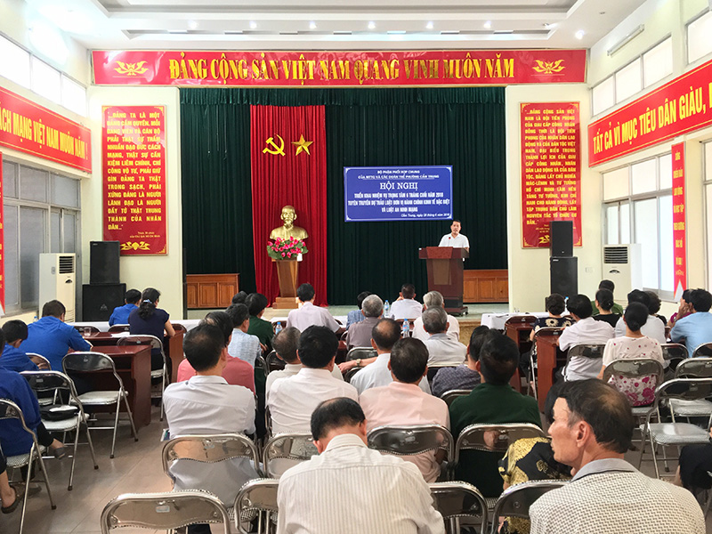 phường Cẩm Trung tổ chức hội nghị triển khai nhiệm vụ trọng tâm 6 tháng cuối năm 2018 và tuyên truyền dự thảo Luật đơn vị hành chính kinh tế đặc biệt và Luật an ninh mạng.