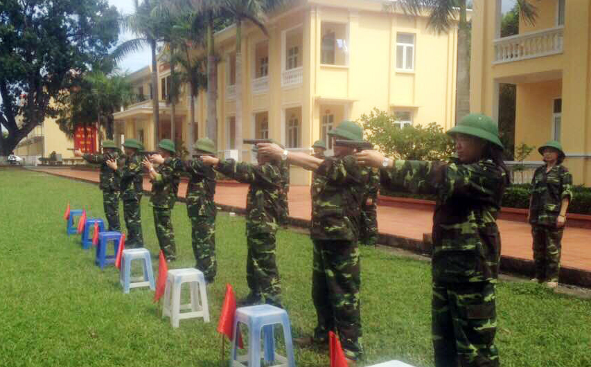 Lớp bồi dưỡng QP-AN cho đối tượng 3 tại Trường Quân sự tỉnh (Bộ CHQS tỉnh).