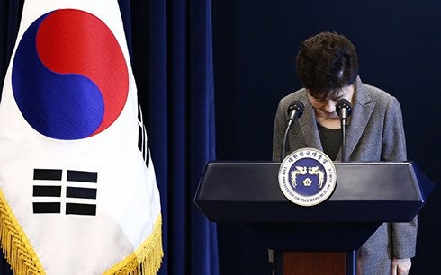 Cựu Tổng thống Hàn Quốc Park Geun-hye. Ảnh: AP