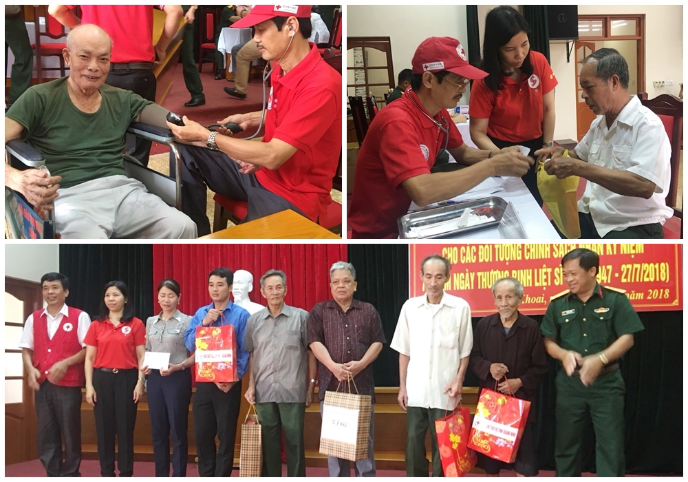 Bộ CHQS tỉnh và Hội Chữ thập đỏ Quảng Ninh khám chữa bệnh cho NCC trên địa bàn TX Quảng Yên và huyện Bình Liêu  Những 