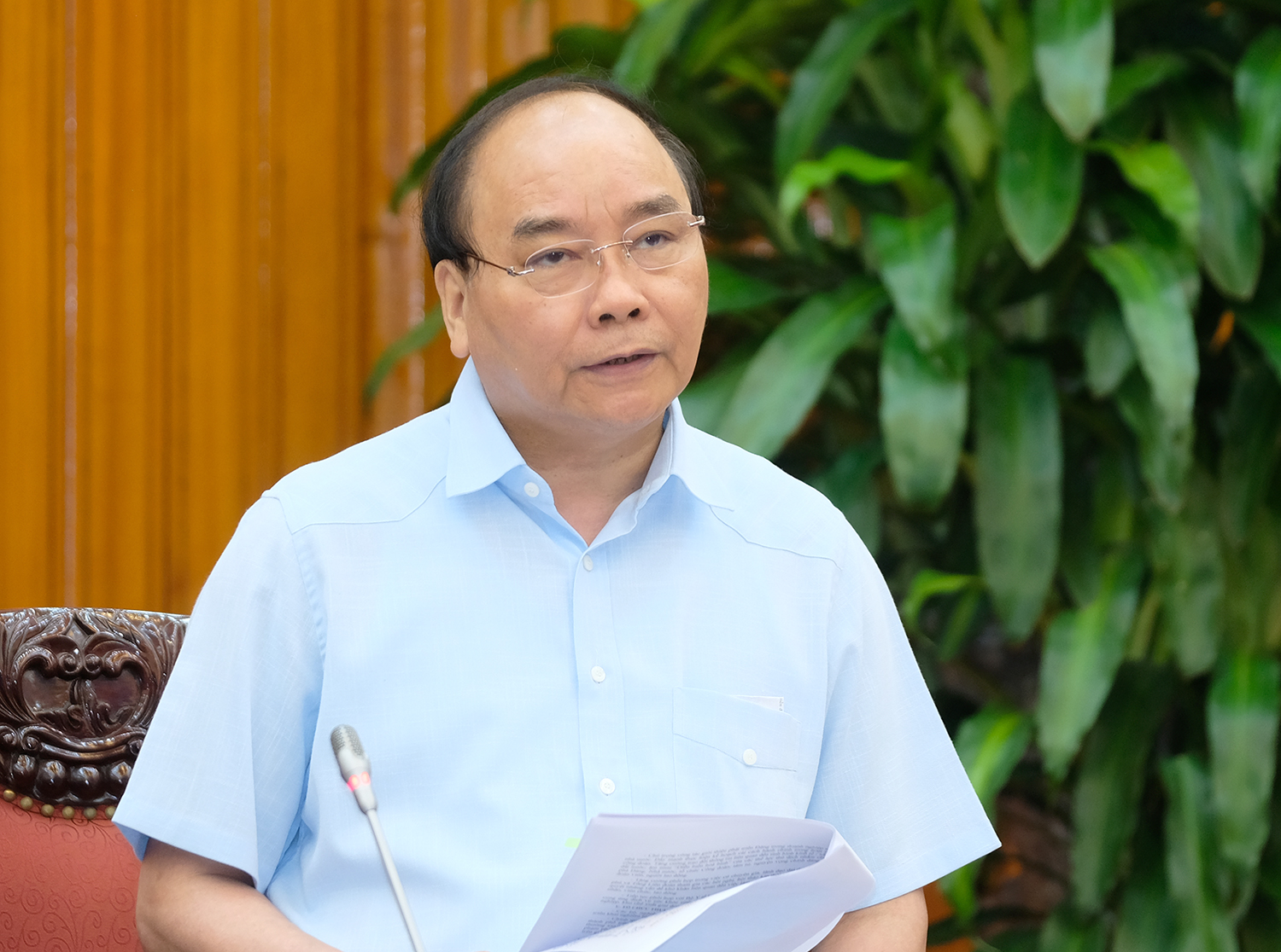 Thủ tướng Nguyễn Xuân Phúc phát biểu tại buổi làm việc - Ảnh: VGP/Quang Hiếu