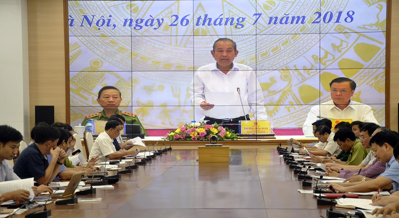 Đồng chí Trương Hòa Bình, Phó Thủ tướng Thường trực Chính Phủ kết luận tại hội nghị.