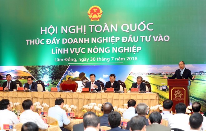 Thủ tướng Nguyễn Xuân Phúc phát biểu kết luận tại hội nghị. (Ảnh: Thống Nhất/TTXVN)