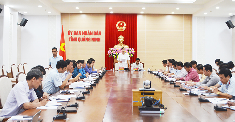 Chủ tịch UBND tỉnh Nguyễn Đức Long chủ trì hội nghị sơ kết 6 tháng đầu năm 2018 công tác tiếp công dân, giải quyết KNTC. Ảnh:T. Hoa