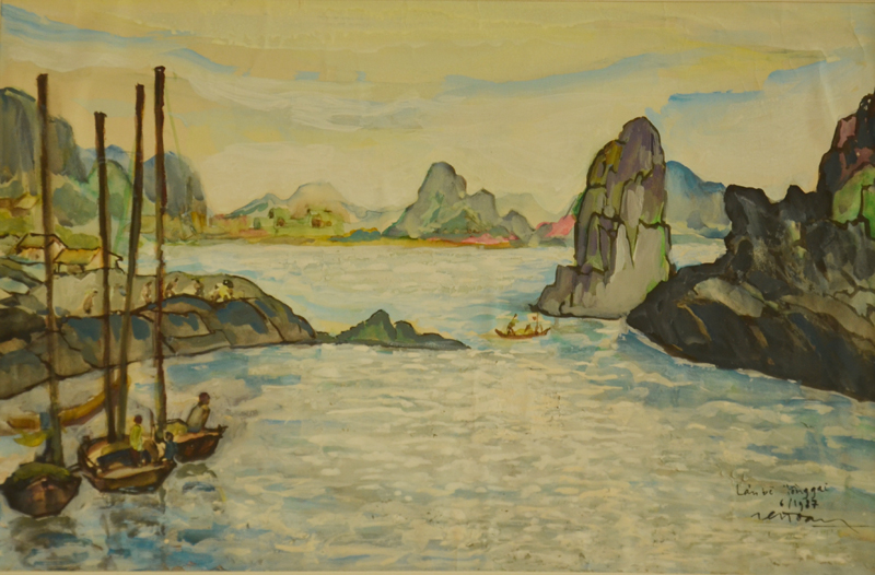 Lán Bè Hòn Gai- Tranh sơn dầu của họa sĩ Trần Thanh Toàn.