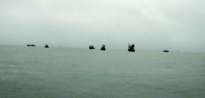 Nhiều tàu khai thác thủy sản trái phép hoạt động trên vùng biển vụng Thoi Xanh (Hải Hà) nhưng không bị lực lượng chức năng xử lý.