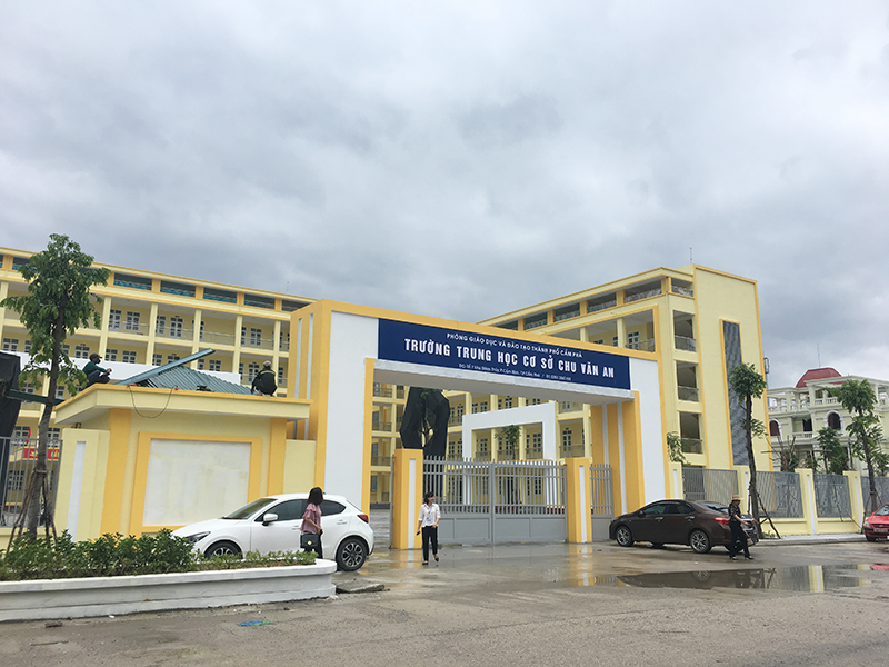 Cơ sở vật chất khang trang của trường THCS Chu Văn An