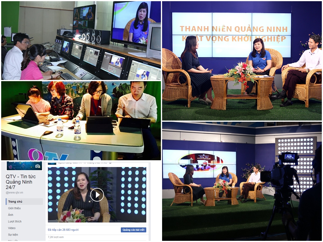 Phòng Thông tin điện tử - Đài PTTH Quảng Ninh sản xuất các chương trình trực tuyến trên trang thông tin điện tử QTV.VN và mạng xã hội.