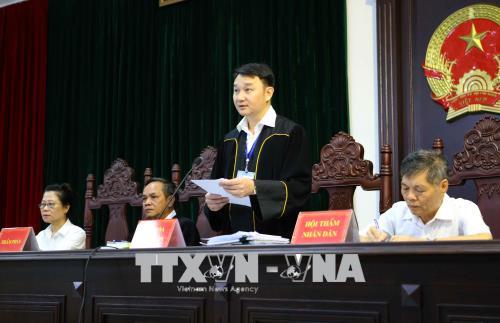 Thẩm phán Trần Nam Hà, Chủ tọa phiên tòa. Ảnh: Doãn Tấn/TTXVN
