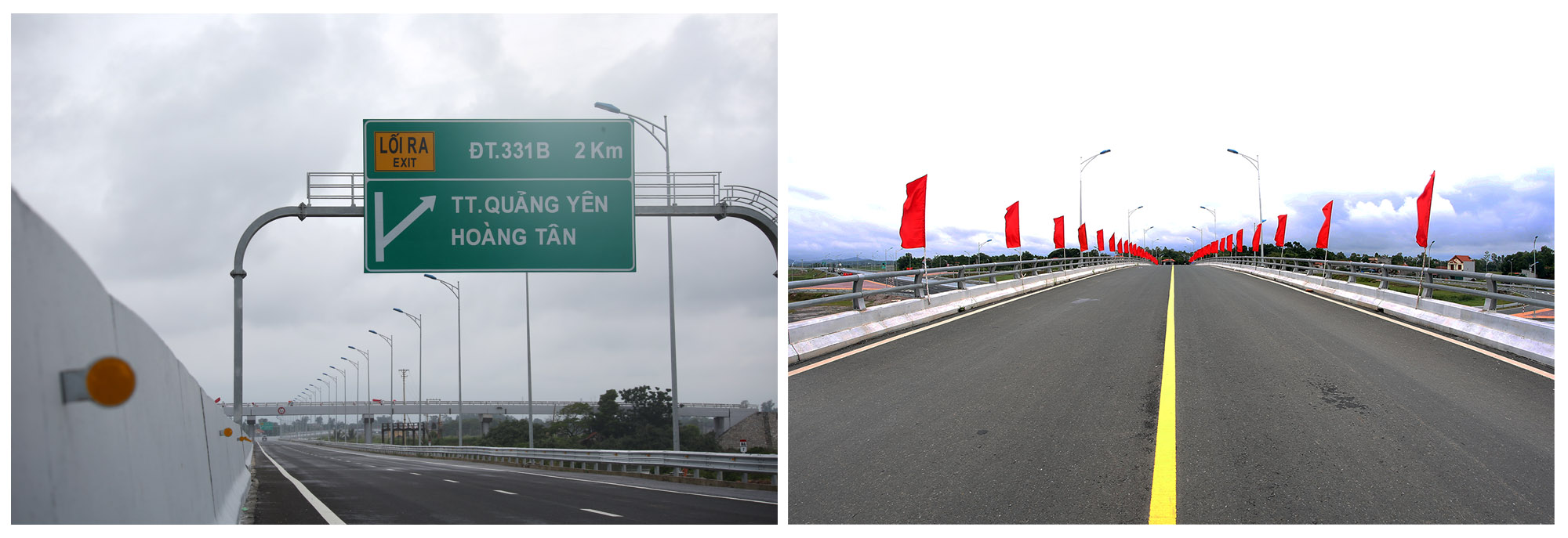 Nút giao Hoàng Tân đã đầu tư hoàn chỉnh, kết nối cao tốc với TX Quảng Yên.