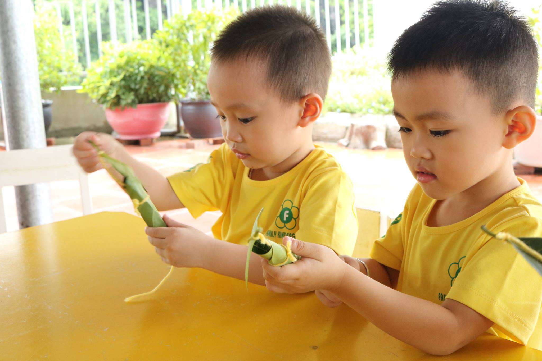 Một tiết học của trẻ mầm non Trường Mầm non Family, TP Hạ Long.