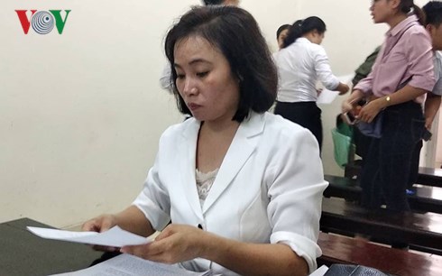 Bị cáo Lê tại phiên tòa sơ thẩm ngày 11/9/2018.