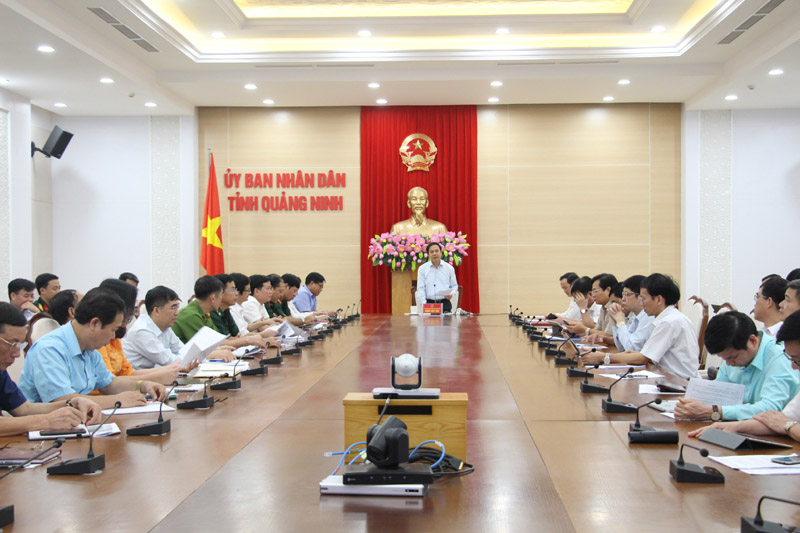 Đồng chí Đặng Huy Hậu, Phó Chủ tịch Thường trực UBND tỉnh phát biểu chỉ đạo tại cuộc họp
