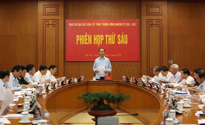 Chủ tịch nước Trần Đại Quang chủ trì phiên họp. Ảnh: Dương Giang/TTXVN