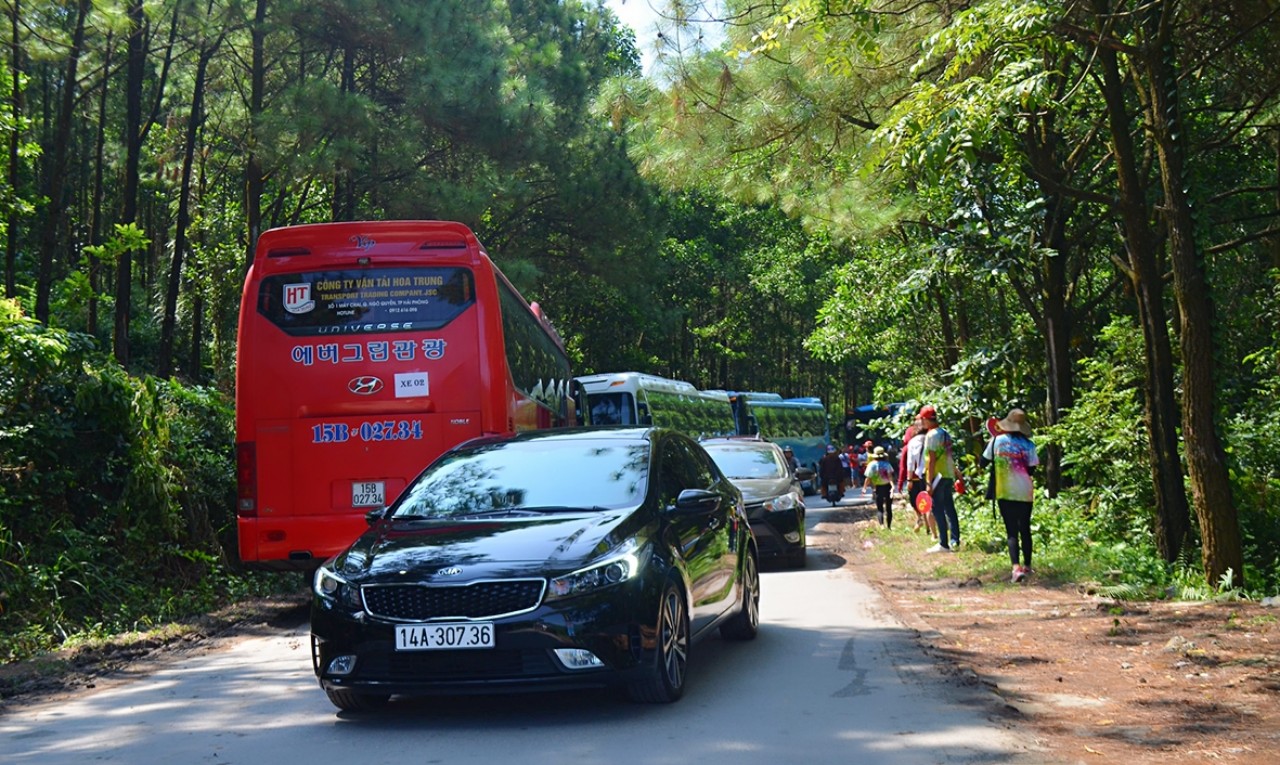 Các hãng Tour đưa gần 1.000 khách đến hồ Yên Trung